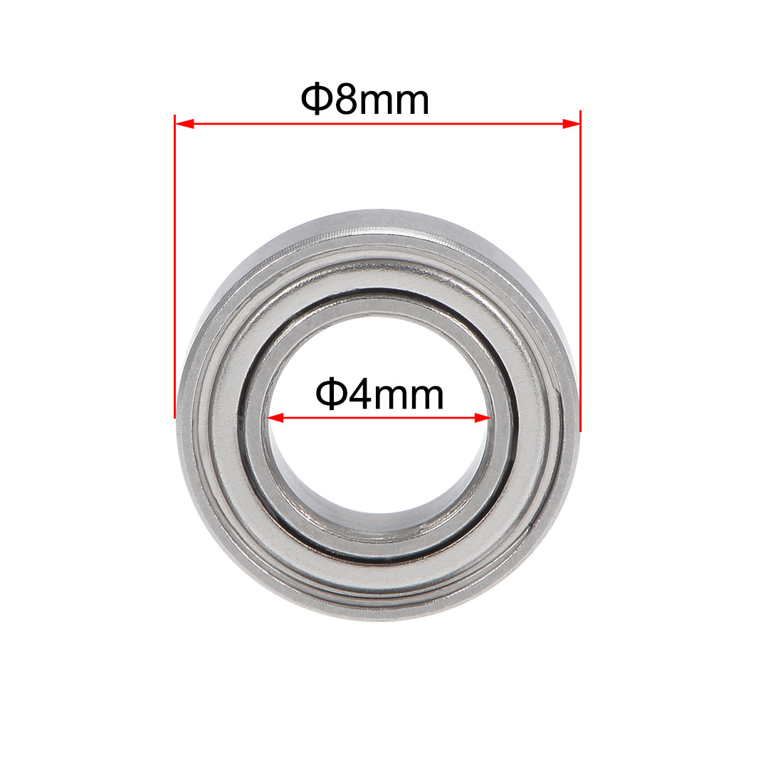 Harfington SMR84ZZ Stainless Steel Ball Bearing 4x8x3mm Shielded MR84ZZ Bearings 5pcs