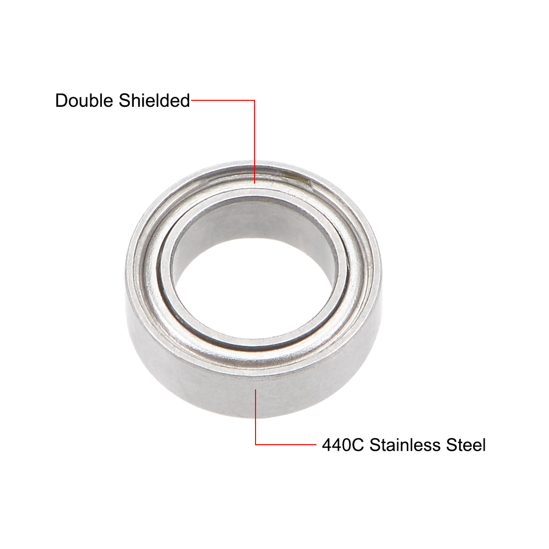 Harfington SMR85ZZ Deep Groove Ball Bearings 5x8x2.5mm Stainless Steel Double Shielded 5pcs
