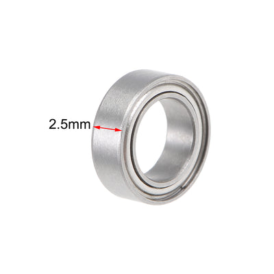 Harfington SMR85ZZ Deep Groove Ball Bearings 5x8x2.5mm Stainless Steel Double Shielded 5pcs