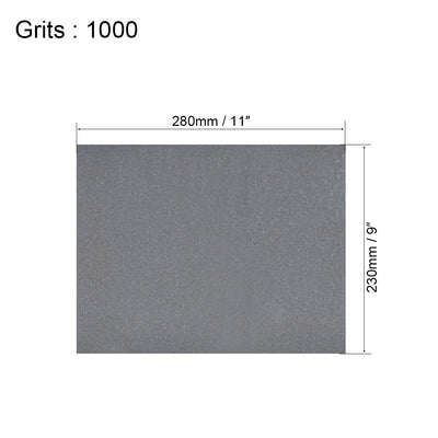 Harfington 15pcs 1000 Grits Wet Dry Waterproof Sandpaper 9" x 11" Abrasive Paper Sheets