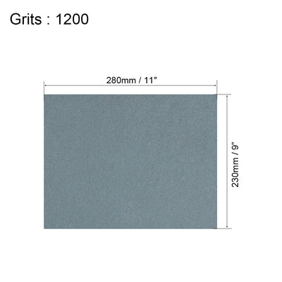 Harfington 15pcs 1200 Grits Wet Dry Waterproof Sandpaper 9" x 11" Abrasive Paper Sheets
