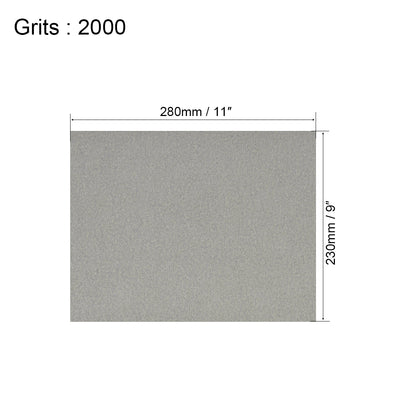 Harfington 15pcs 2000 Grits Wet Dry Waterproof Sandpaper 9" x 11" Abrasive Paper Sheets