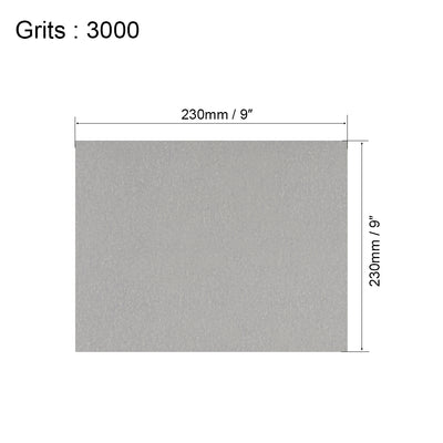 Harfington 15pcs 3000 Grits Wet Dry Waterproof Sandpaper 9" x 11" Abrasive Paper Sheets