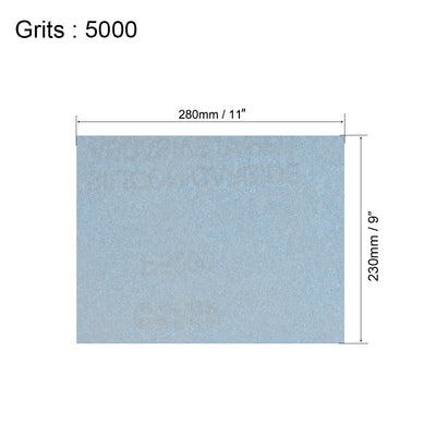 Harfington 15pcs 5000 Grits Wet Dry Waterproof Sandpaper 9" x 11" Abrasive Paper Sheets