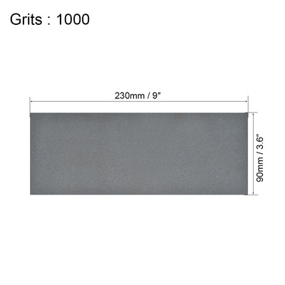 Harfington 15pcs 1000 Grits Wet Dry Waterproof Sandpaper 3.6" x 9" Sanding Paper Yellow