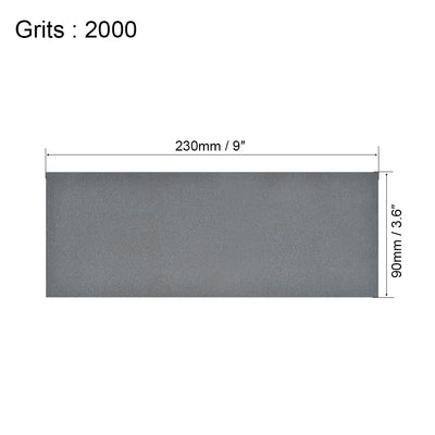 Harfington 15pcs 2000 Grits Wet Dry Waterproof Sandpaper 3.6" x 9" Sanding Paper Yellow