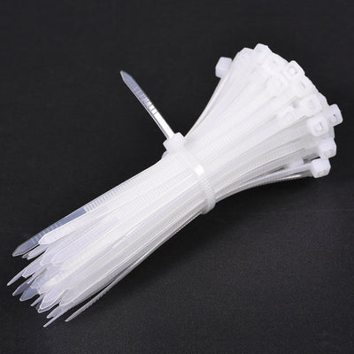 Harfington Nylon Cable Ties 4 Inch Self-Locking Zip Ties 0.12 Inch Width White 150pcs
