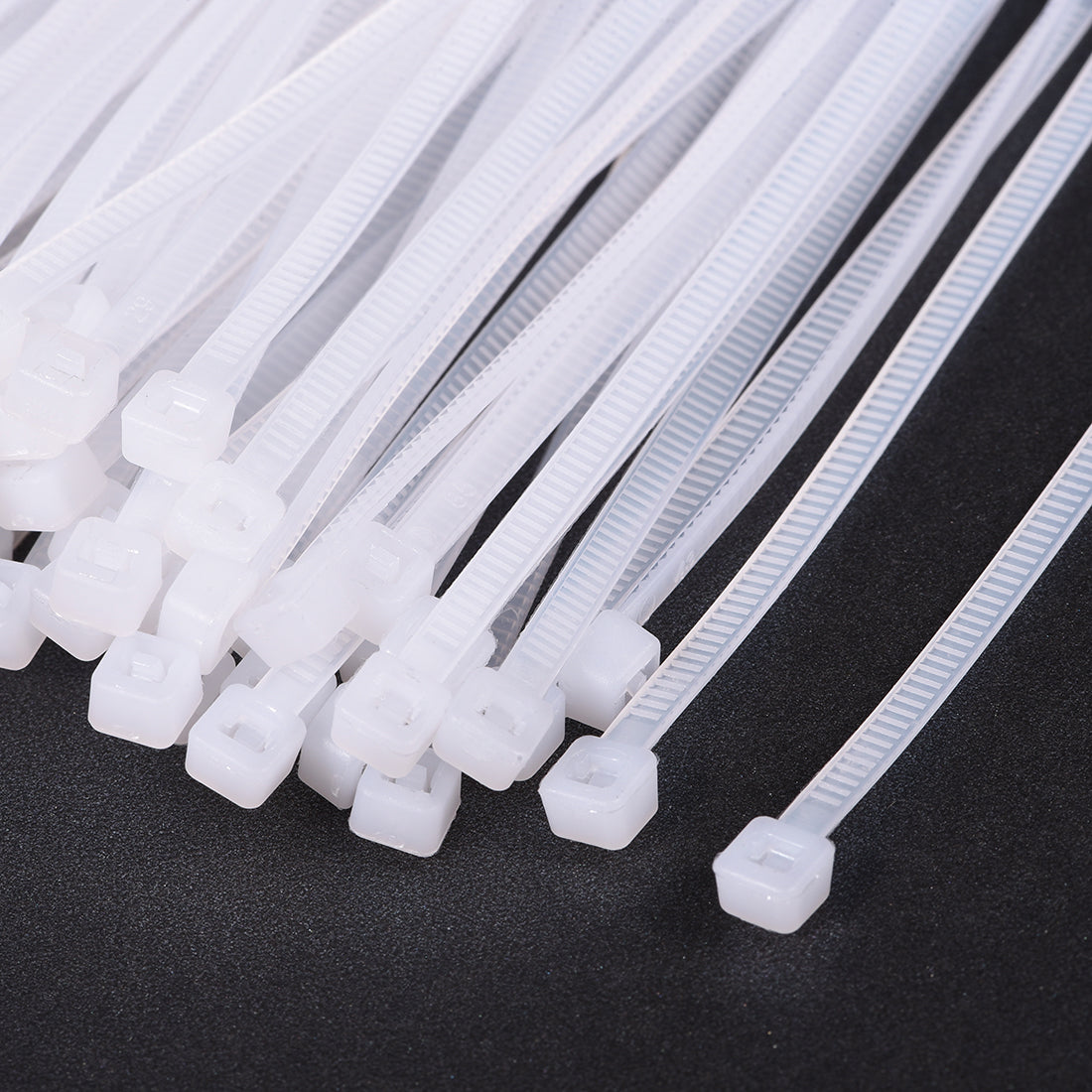 Harfington Nylon Cable Ties 4 Inch Self-Locking Zip Ties 0.12 Inch Width White 150pcs