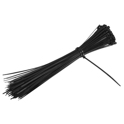 Harfington Nylon Cable Ties 8 Inch Self-Locking Zip Ties 0.13 Inch Width Black 100pcs