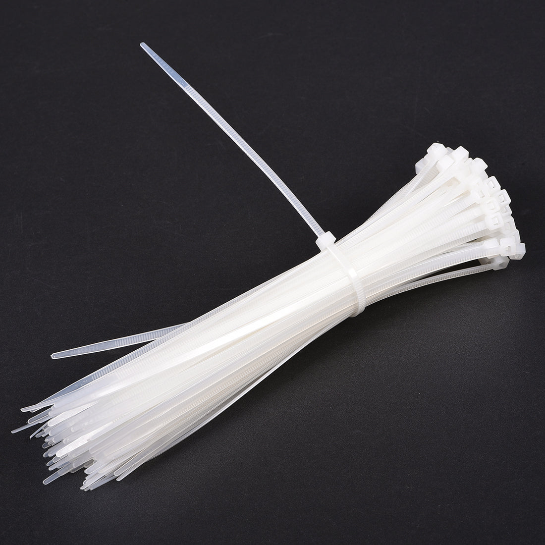 Harfington Nylon Cable Ties 8 Inch Self-Locking Zip Ties 0.13 Inch Width White 100pcs