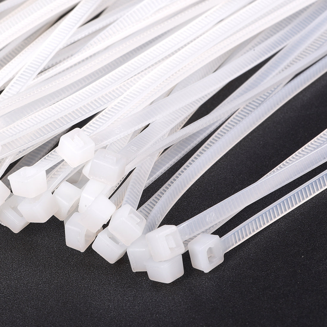 Harfington Nylon Cable Ties 8 Inch Self-Locking Zip Ties 0.13 Inch Width White 100pcs