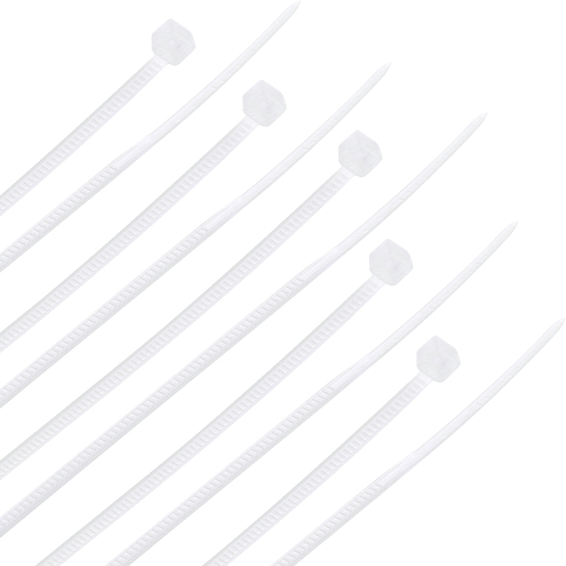 Harfington Nylon Cable Ties 8 Inch Self-Locking Zip Ties 0.13 Inch Width White 100pcs