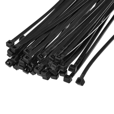 Harfington Nylon Cable Ties 14 Inch Self-Locking Zip Ties 0.14 Inch Width Black 100pcs