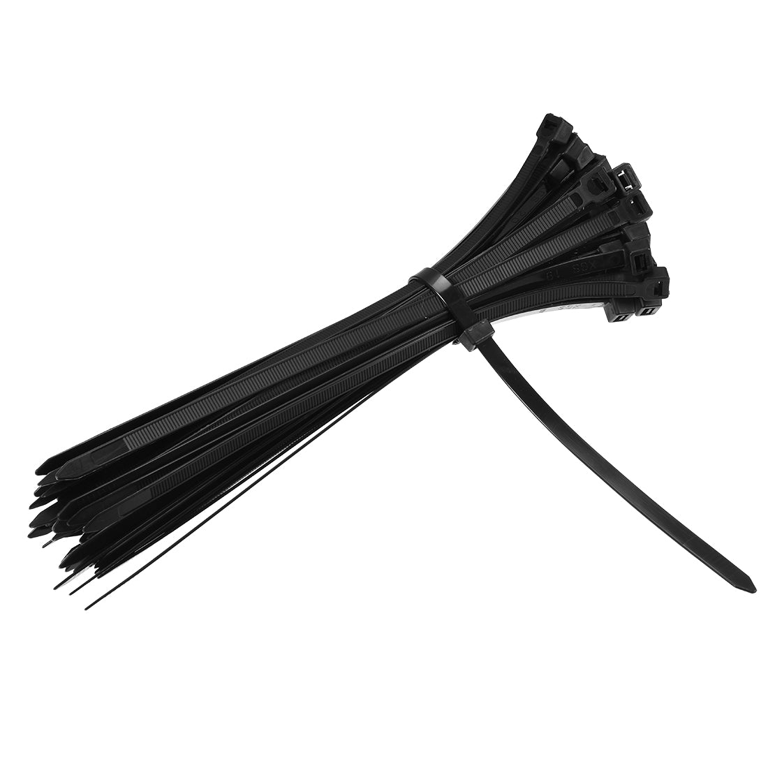 Harfington Nylon Cable Ties 10 Inch Self-Locking Zip Ties 0.3 Inch Width Black 50pcs