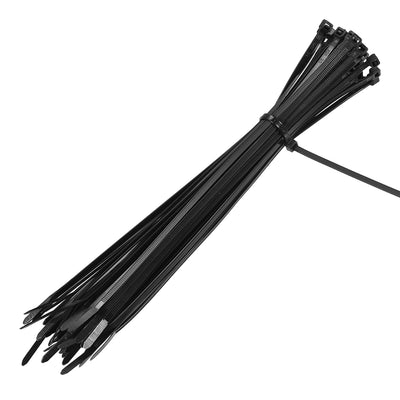 Harfington Nylon Cable Ties 8 Inch Self-Locking Zip Ties 0.19 Inch Width Black 50pcs