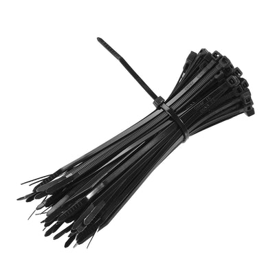 Harfington Nylon Cable Ties 6 Inch Self-Locking Zip Ties 0.14 Inch Width Black 100pcs