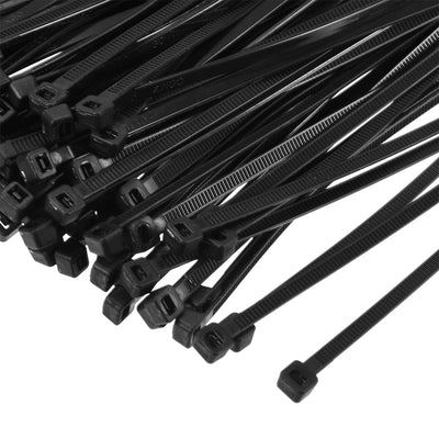 Harfington Nylon Cable Ties 6 Inch Self-Locking Zip Ties 0.14 Inch Width Black 100pcs