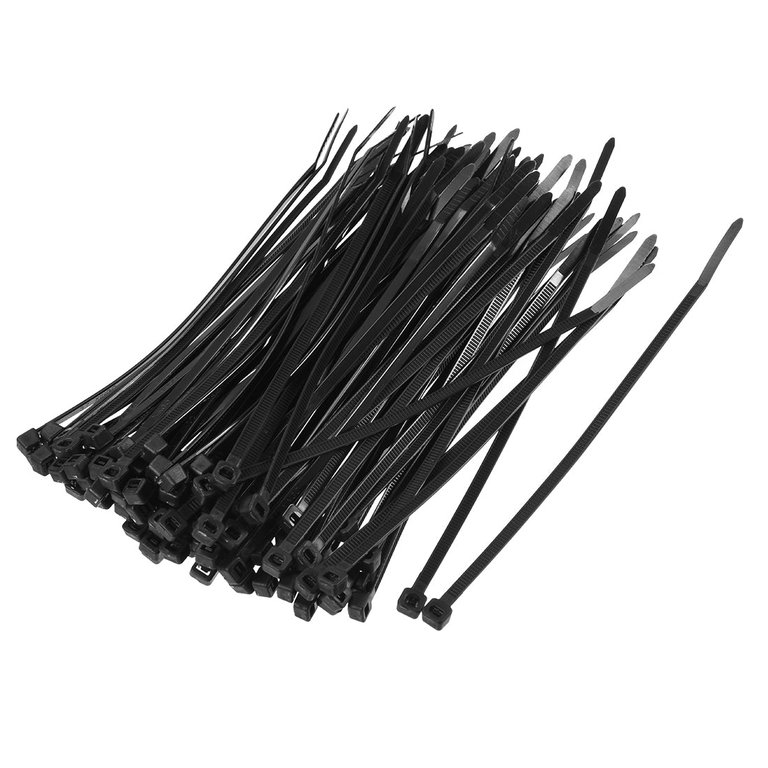 Harfington Nylon Cable Ties 6 Inch Self-Locking Zip Ties 0.14 Inch Width Black 100pcs