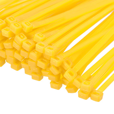 Harfington Nylon Cable Ties 8 Inch Self-Locking Zip Ties 0.14 Inch Width Yellow 150pcs