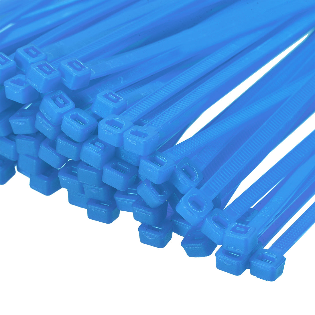 Harfington Nylon Cable Ties 8 Inch Self-Locking Zip Ties 0.14 Inch Width Blue 100pcs