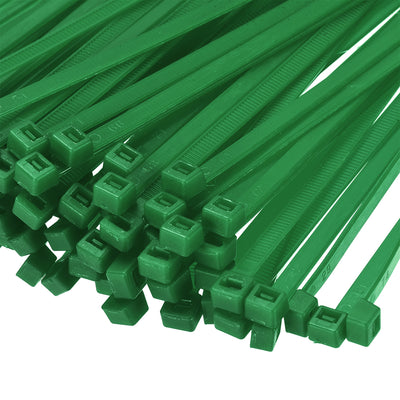 Harfington Nylon Cable Ties 8 Inch Self-Locking Zip Ties 0.19 Inch Width Green 100pcs
