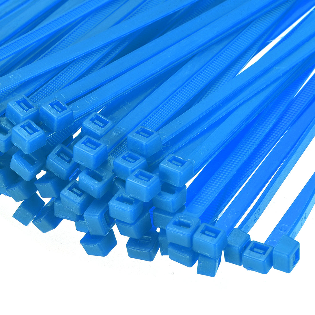 Harfington Nylon Cable Ties 8 Inch Self-Locking Zip Ties 0.19 Inch Width Blue 100pcs