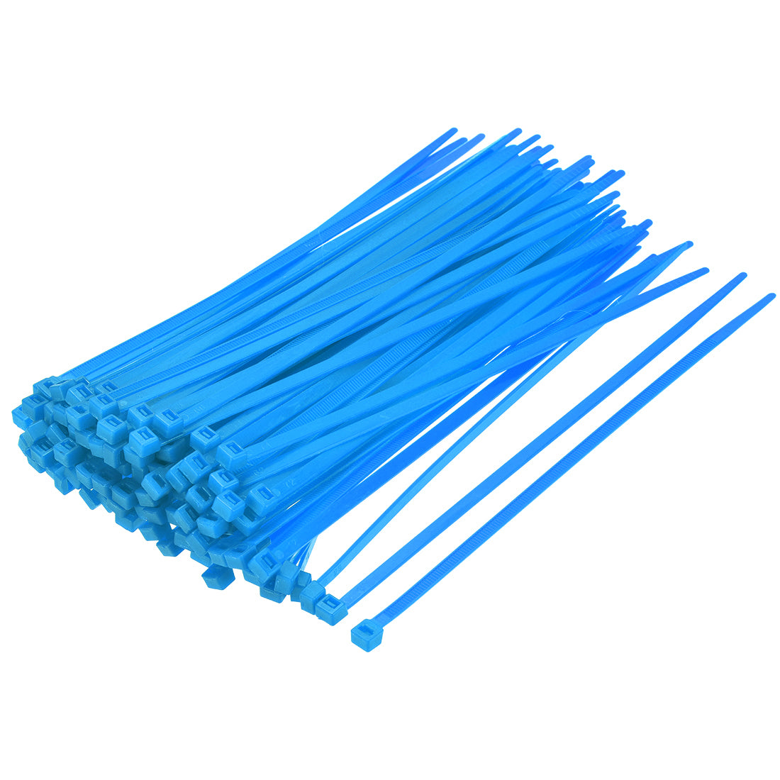 Harfington Nylon Cable Ties 8 Inch Self-Locking Zip Ties 0.19 Inch Width Blue 100pcs