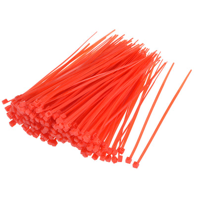 Harfington Nylon Cable Ties 4 Inch Self-Locking Zip Ties 0.07 Inch Width Red 500pcs