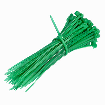 Harfington Nylon Cable Ties 4 Inch Self-Locking Zip Ties 0.09 Inch Width Green 100pcs