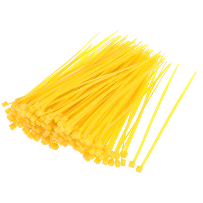 Harfington Nylon Cable Ties 4 Inch Self-Locking Zip Ties 0.07 Inch Width Yellow 500pcs