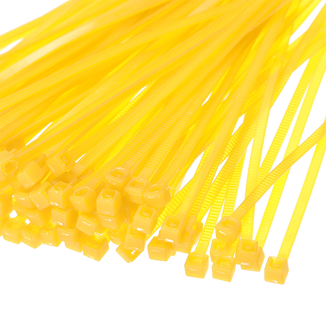 Harfington Nylon Cable Ties 4 Inch Self-Locking Zip Ties 0.09 Inch Width Yellow 100pcs