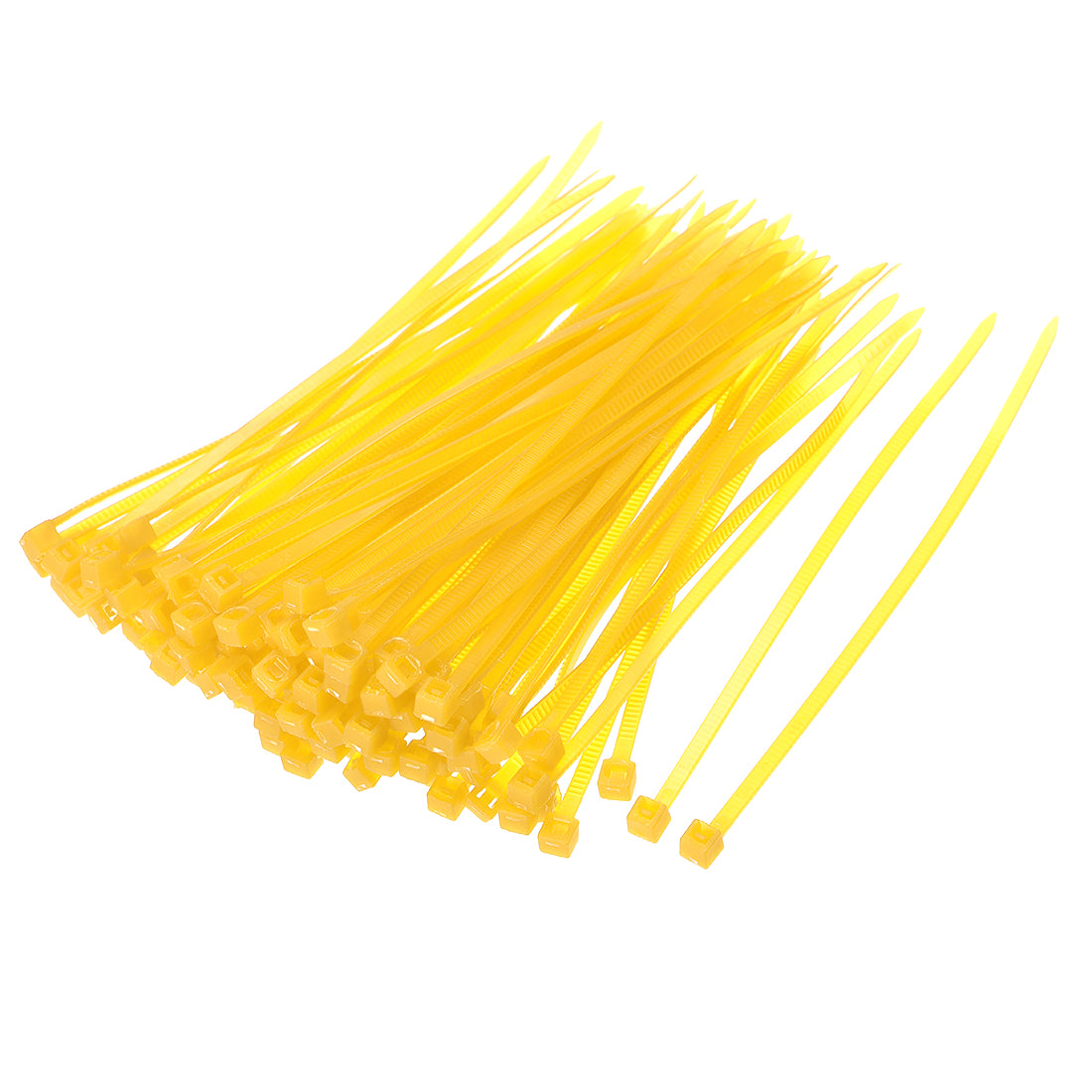 Harfington Nylon Cable Ties 4 Inch Self-Locking Zip Ties 0.09 Inch Width Yellow 100pcs