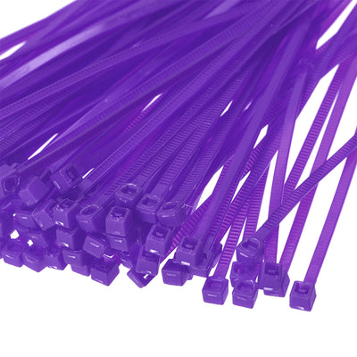 Harfington Nylon Cable Ties 4 Inch Self-Locking Zip Ties 0.09 Inch Width Purple 100pcs