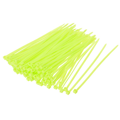 Harfington Nylon Cable Ties 4 Inch Self-Locking Zip Ties 0.09-Inch Width Fluorescent Green 500pcs