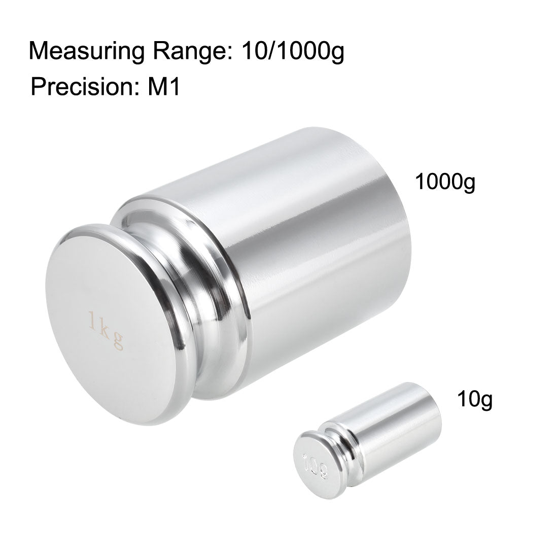 Harfington Gram Calibration Weight Set 10g 1000g M1 Precision Chrome Plated Steel for Digital Balance Scales