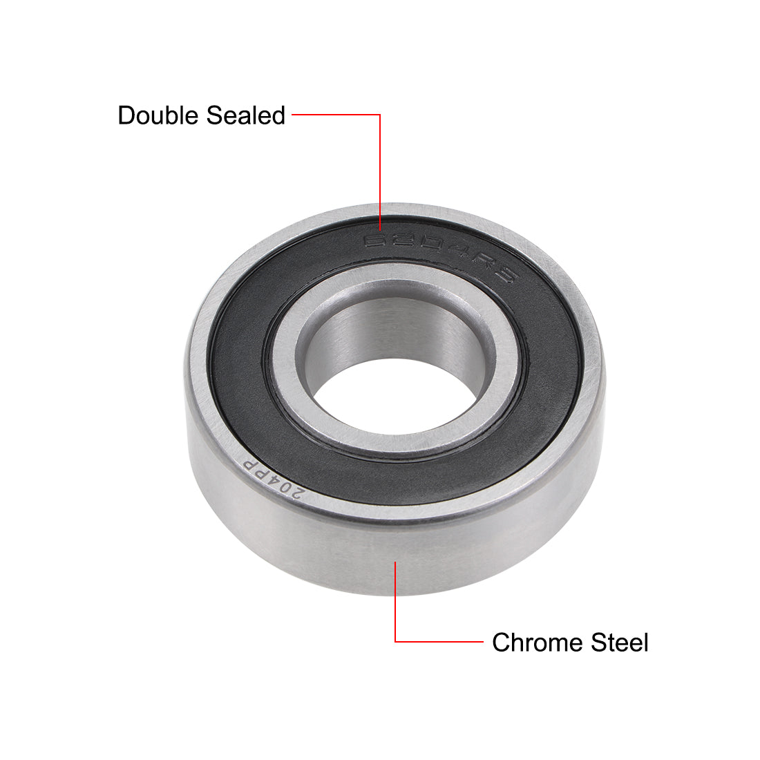 uxcell Uxcell Deep Groove Ball Bearings  Metric Double Sealed Chrome Steel ABEC1 Z1