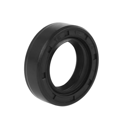 Harfington 15mm x 24mm x 7mm Rubber Double Lip TC Oil Shaft Seal