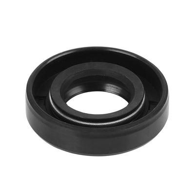 Harfington 15mm x 30mm x 7mm Rubber Double Lip TC Oil Shaft Seal