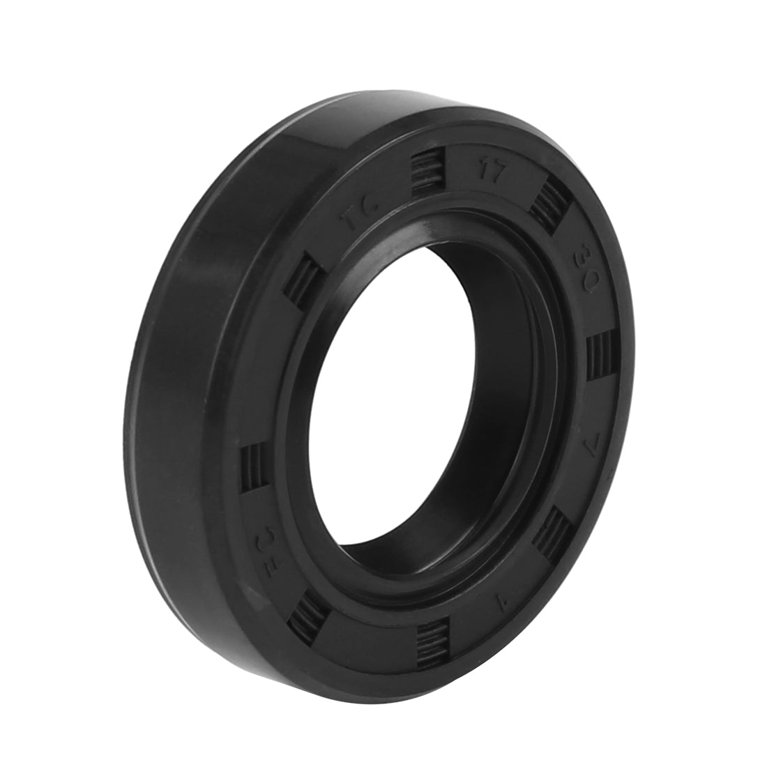 Harfington 17mm x 30mm x 7mm Rubber Double Lip TC Oil Shaft Seal