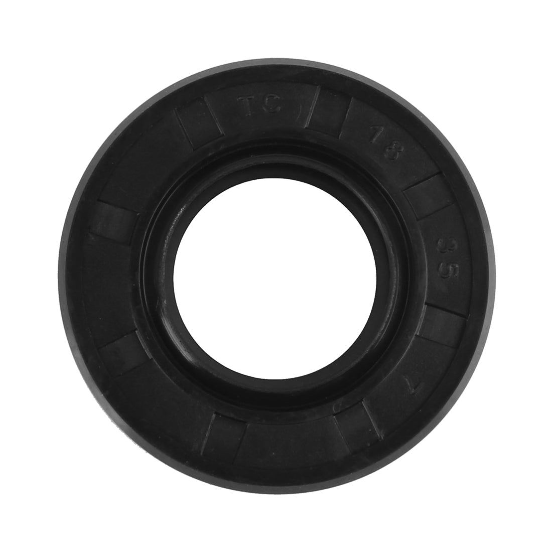 Harfington 18mm x 35mm x 7mm Rubber Double Lip TC Type Oil Shaft Seal
