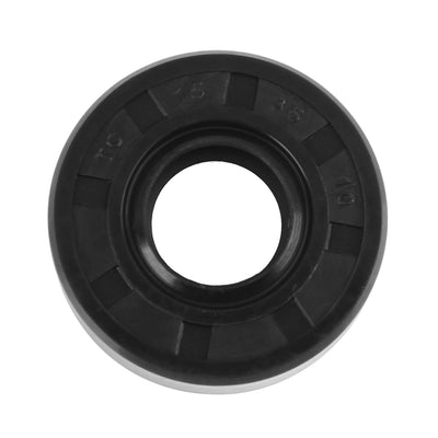 Harfington 15mm x 35mm x 10mm Rubber Double Lip TC Type Oil Shaft Seal