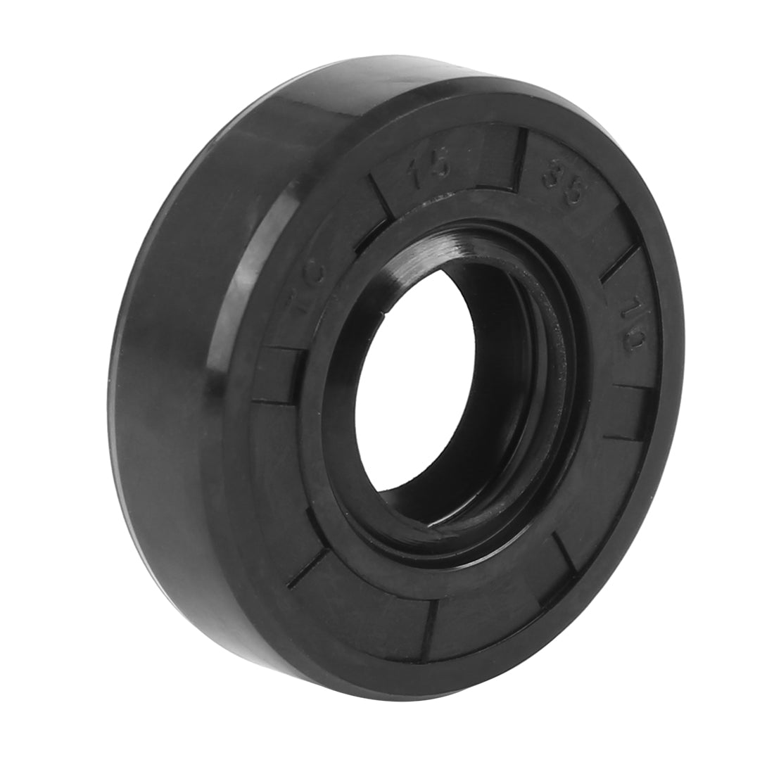 Harfington 15mm x 35mm x 10mm Rubber Double Lip TC Type Oil Shaft Seal