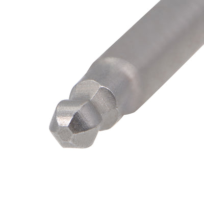 Harfington H2.5 (2.5mm) Ball End Screwdriver Bits, S2 Alloy Steel Magnetic 3.9 Inch Long Drill Bit with 1/4 Inch Hex Shank