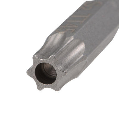 Harfington 2 Pcs T45 Torx Head Screwdriver Bits, Magnetic 2 Inch Long Security Tamper Proof Star 6 Point Screw Driver Drill Bit with 1/4 Inch Hex Shank