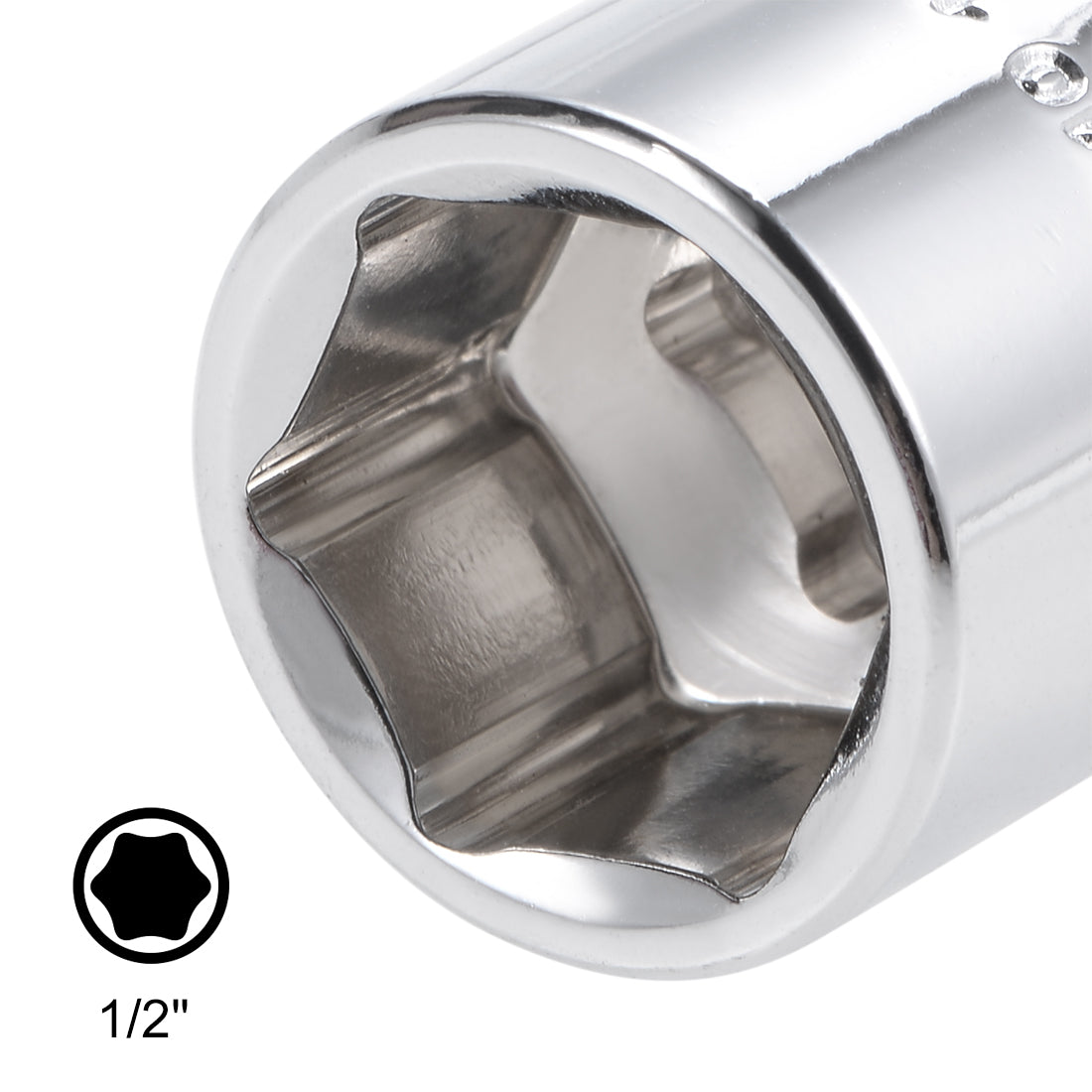 Harfington Square Drive SAE 6-Point Shallow Socket, Cr-V Steel