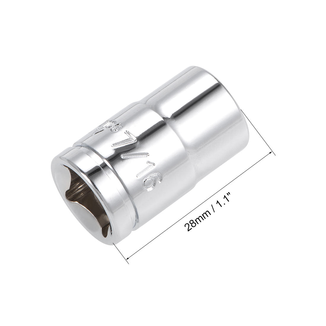 Harfington Square Drive SAE 6-Point Shallow Socket, Cr-V
