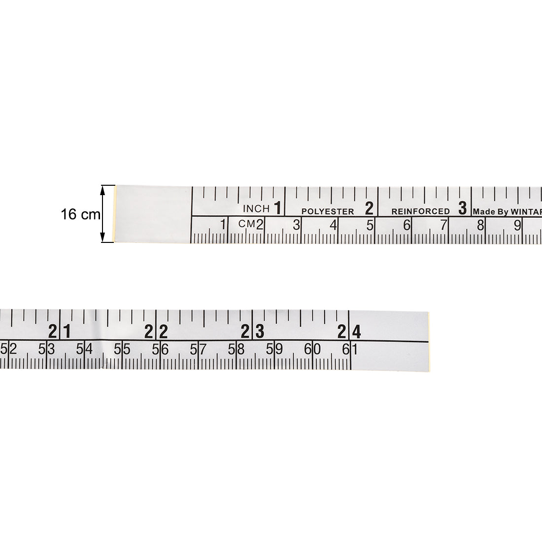 Harfington Adhesive Backed Tape Measure 24 Inches Inch/Metric Scale for Workbench