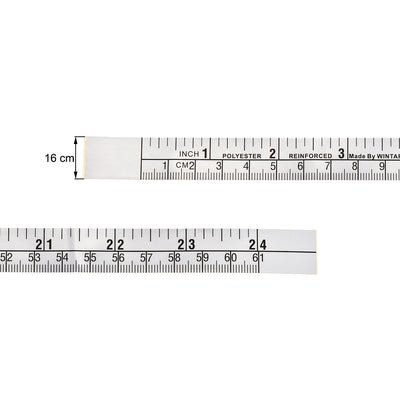 Harfington Adhesive Backed Tape Measure 24 Inches Inch/Metric Scale for Workbench