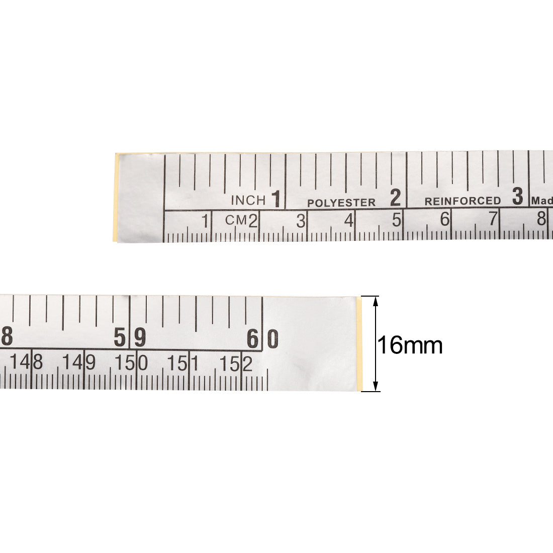 Harfington Adhesive Backed Tape Measure 60 Inches Inch/Metric Scale for Workbench
