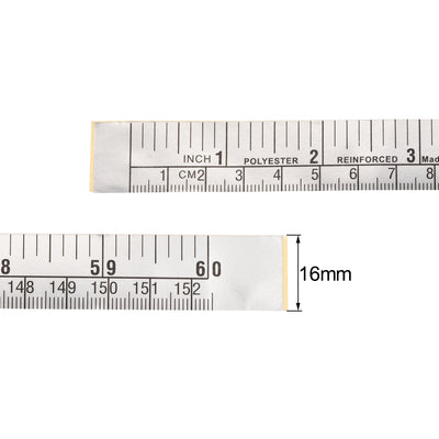 Harfington Adhesive Backed Tape Measure 60 Inches Inch/Metric Scale for Workbench